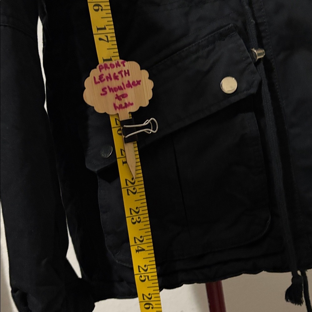 H&M Divided Women's Black Faux
Fur Pile-lined Parka Jacket with hood - Picture 3 of 15